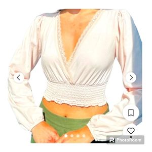 Forever 21 Smocked Ruffled Top